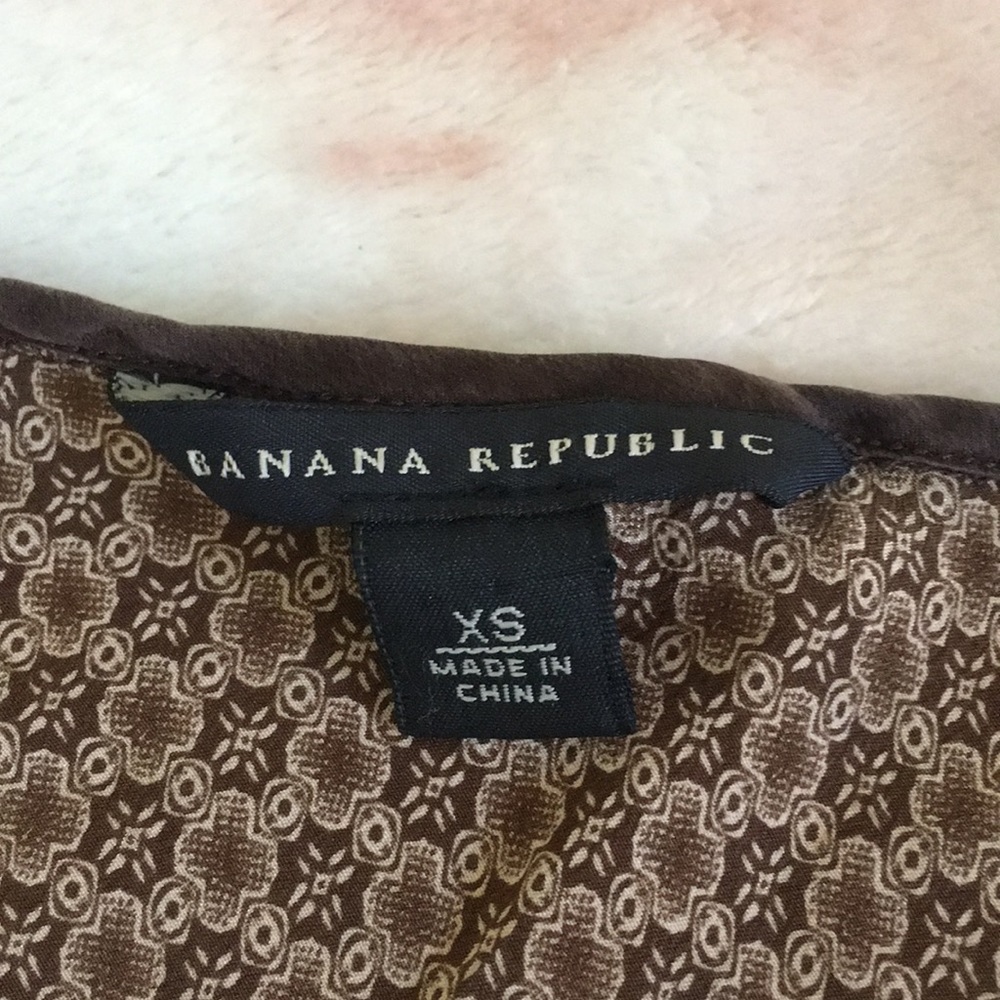 Banana Republic womens blouse brown silk resale xs - Picture 3 of 5